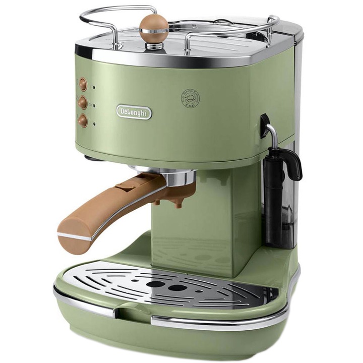 DeLonghi ECOV311.GR karos eszpresszó kávéfőző, 1100W, 15 bar, 1.4 literes víztartály, Zöld