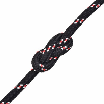 Franghie barca vidaXL, 8 mm x 100 m, Negru Franghie barca vidaXL, 8 mm x 100 m, Negru