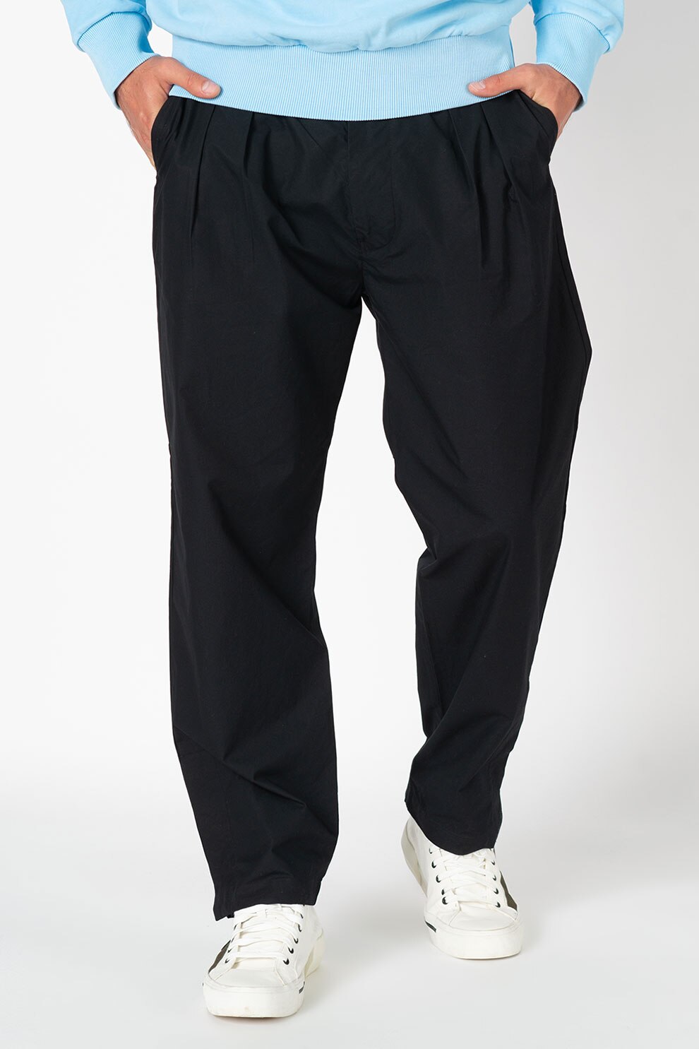 Diesel, Pantaloni conici cu o curea P-Coole, Negru