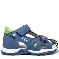Sandale ortopedice piele, baieti, inchise in fata, HX 143, bleu, 23