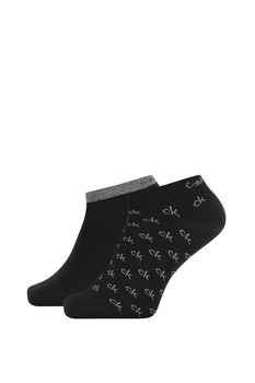 Calvin Klein, Set de sosete scurte - 2 perechi, Negru, 43-46 Calvin Klein, Set de sosete scurte - 2 perechi, Negru, 43-46