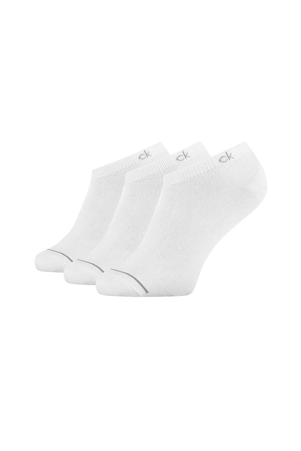 CALVIN KLEIN, Set de sosete scurte - 3 perechi, Alb, One Size