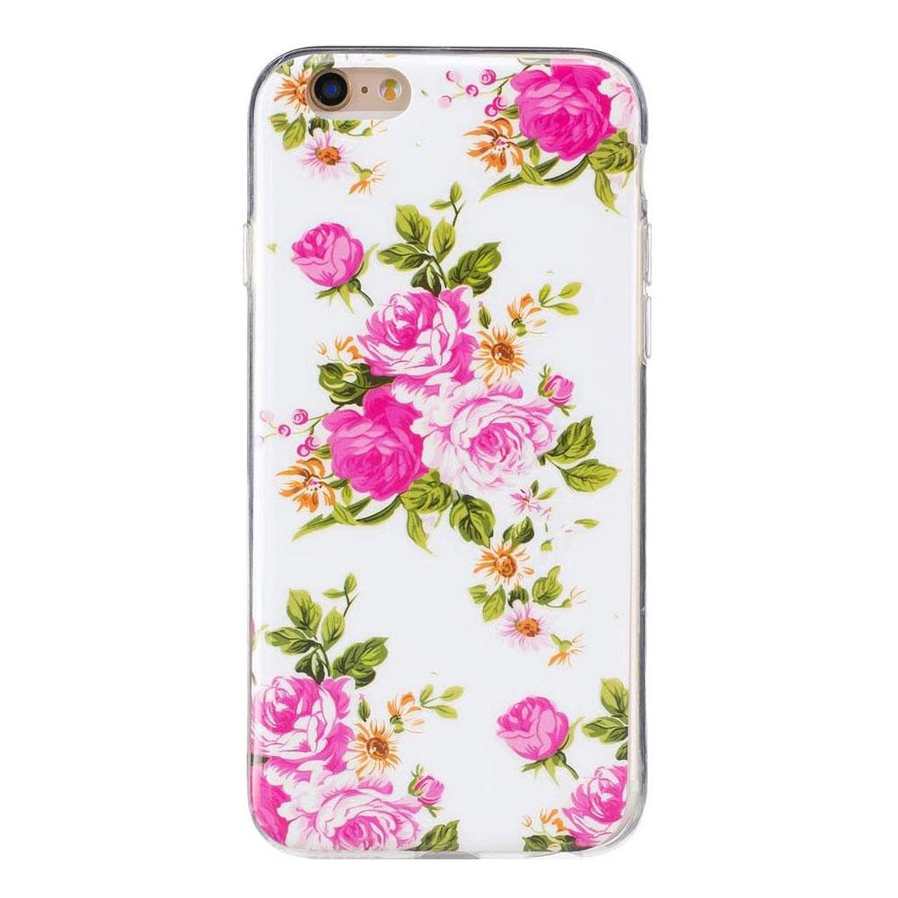 Husa Apple iPhone 6, iPhone 6S Fosforescent model Roses, Silicon, TPU Multicolor