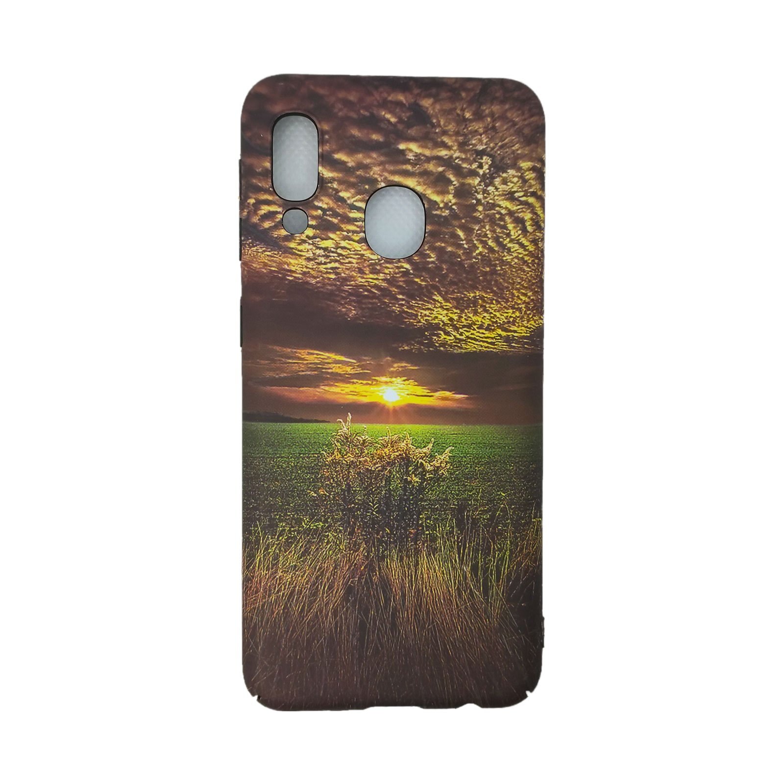 Husa plastic siliconat Samsung Galaxy A20e model Sunset, Antisoc, TPU Multicolor