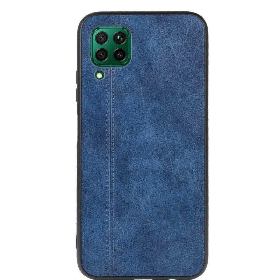 Husa Huawei P40 Lite Leather Coated Albastra