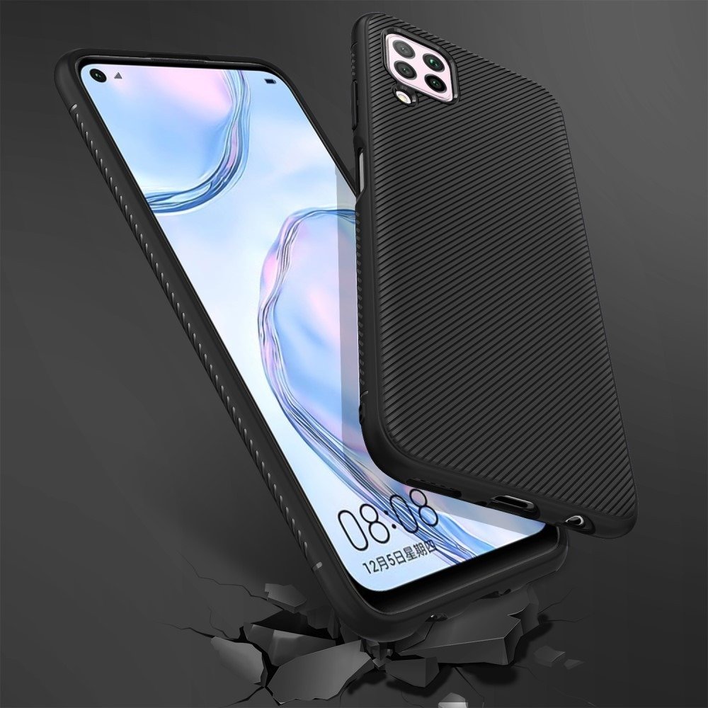 Huawei P40 Lite Twill Texture Black Case - eMAG.bg