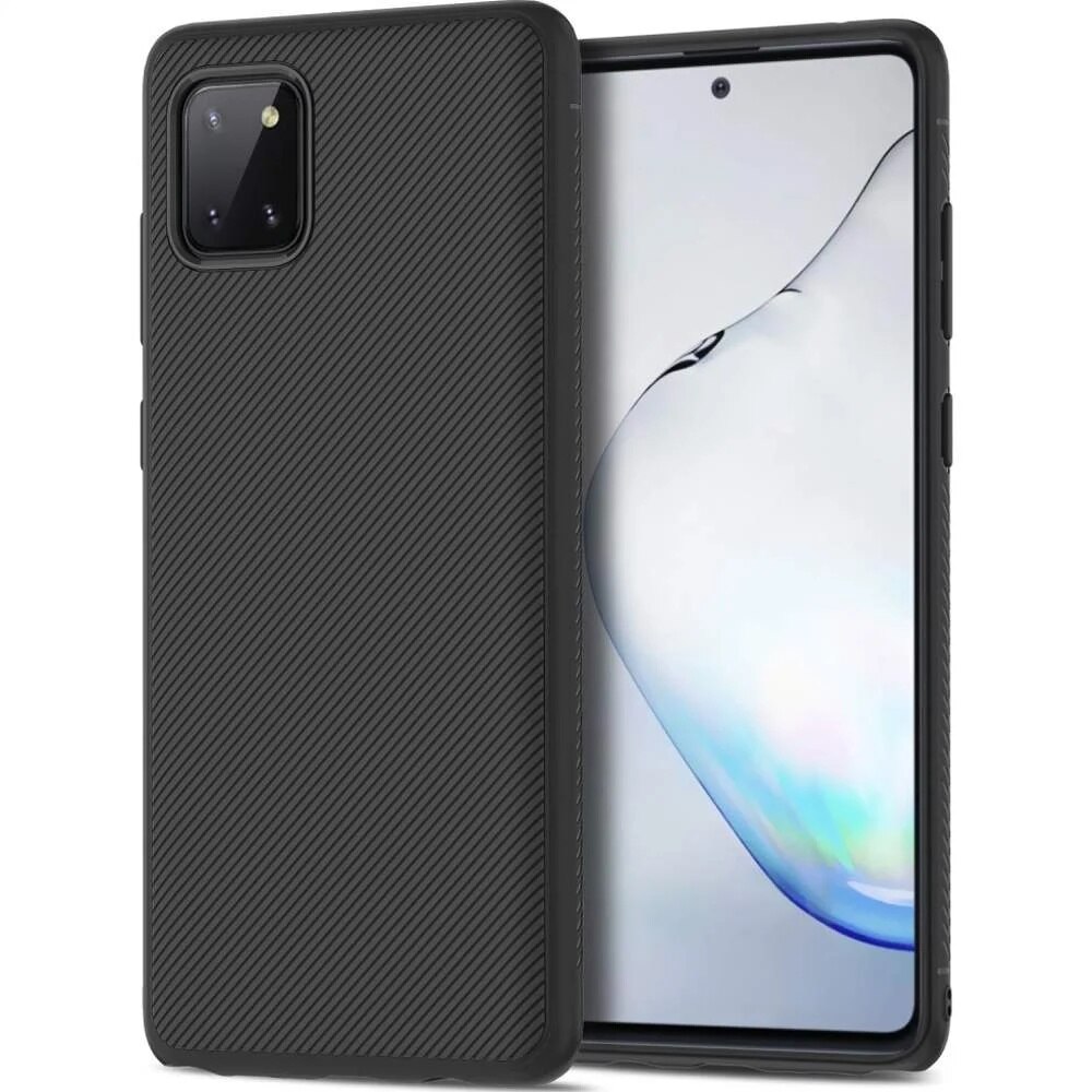 Husa Huawei P40 Lite Twill Texture Neagra