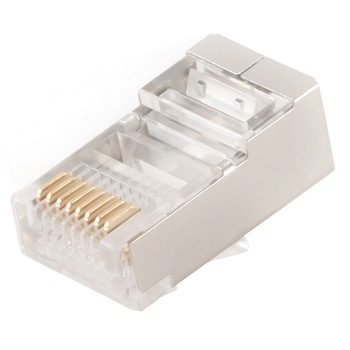 Mufa RJ-45 GEMBIRD PLUG6SP/10, pentru cablu FTP sau SFTP Mufa RJ-45 GEMBIRD PLUG6SP/10, pentru cablu FTP sau SFTP