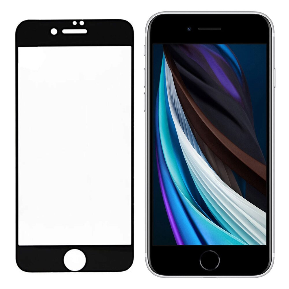 Folie Sticla MyScreen L!ite pentru iPhone SE 2 (2020), Full Cover (acopera tot ecranul), 9H, 0.33 mm, Negru