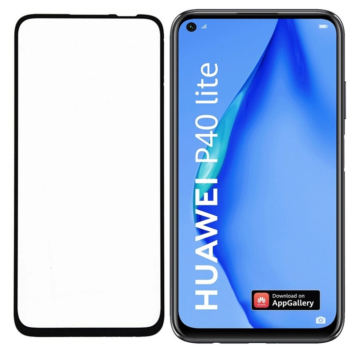 MS Diamond Glass Edge FG Huawei P40 Lite készülékhez Full Glue kijelzővédő fekete