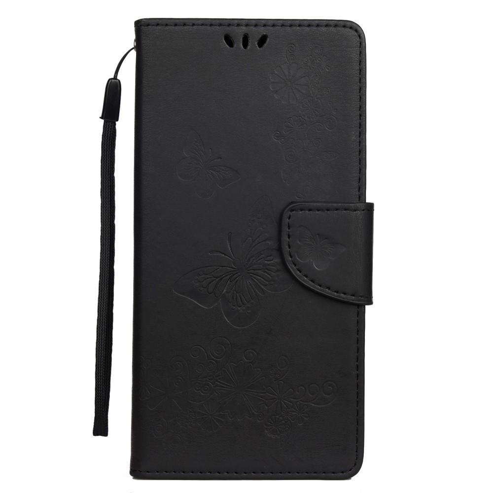 Husa Flip Carte Samsung Galaxy S20 Plus model Butterfly Piele, Portofel, Antisoc Negru