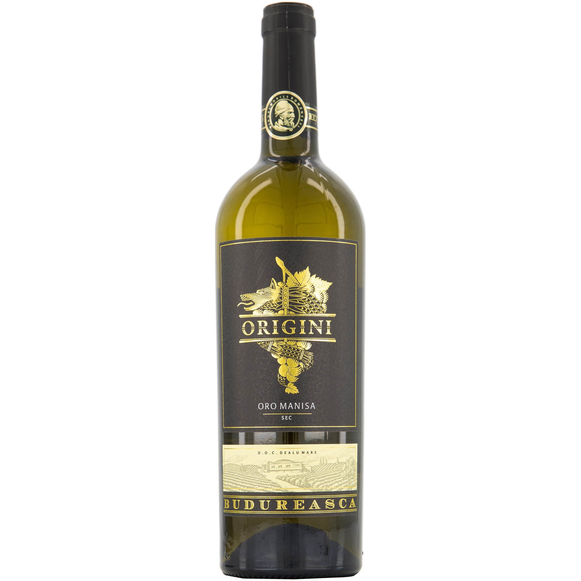 Vin Alb Budureasca Origini Oromanisa Cupaj, Sec, 13.5%, 0.75l