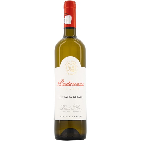 Vin Alb Budureasca Clasic Feteasca Regala, Demisec, 0.75l