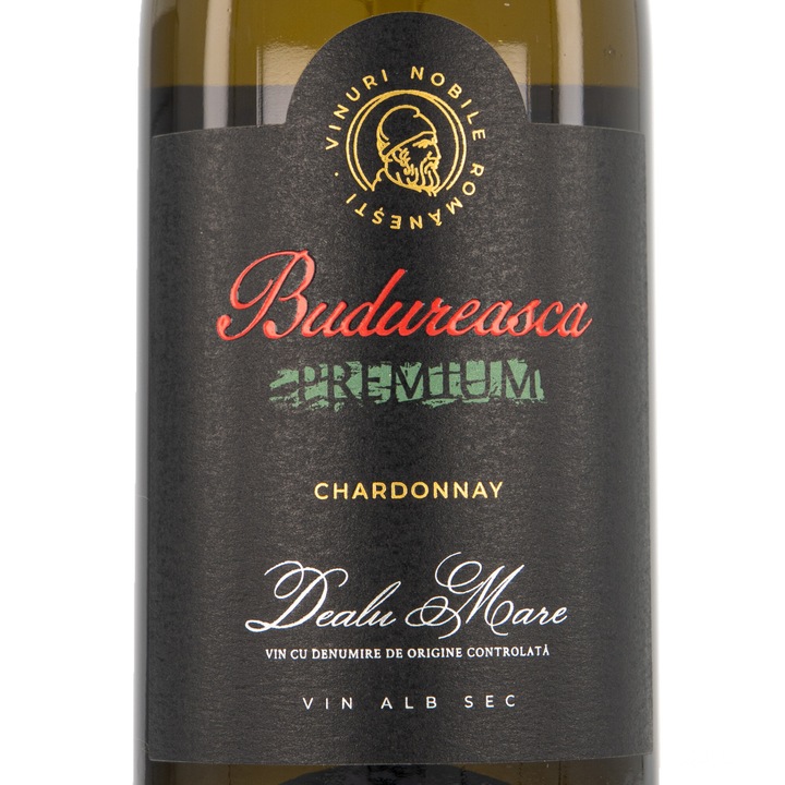 Vin Alb Budureasca Chardonnay, Sec, 0.75l