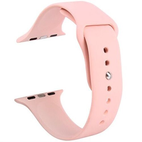 Curea compatibila cu Apple Watch 1 2 3 4 5 , Sport, Silicon, 40mm, Roz Pal