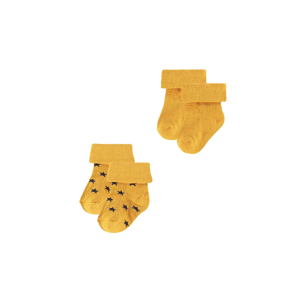 Set 2 perechi sosete, bebe, Noppies, Levi, bumbac, galben