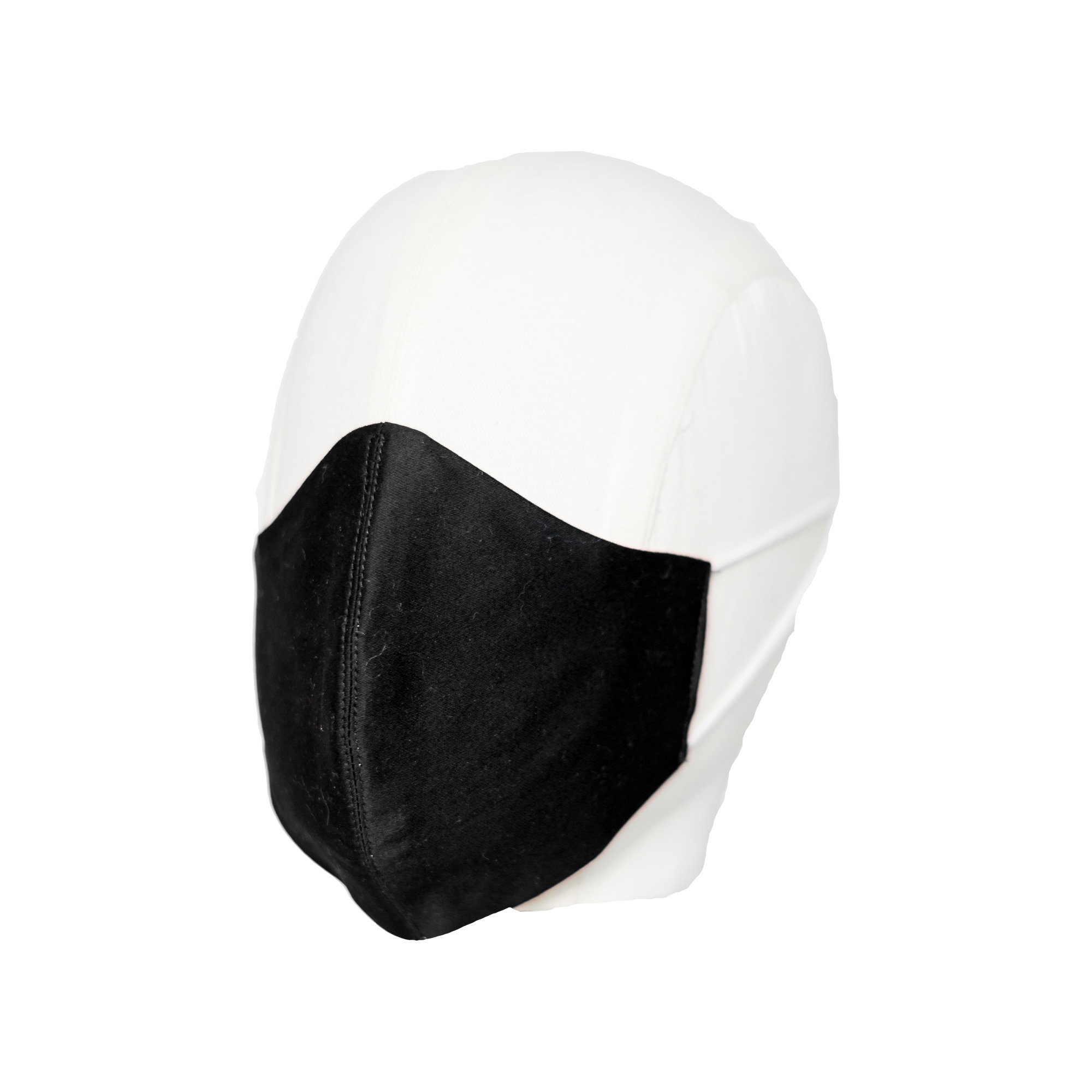 Masca protectie faciala reutilizabila, Emily G, cu 2 fete, din bumbac, negru/alb