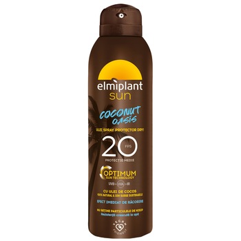 Ulei autobronzant cu protectie solara Elmiplant Sun Coconut Oasis SPF 20, 150 ml Ulei autobronzant cu protectie solara Elmiplant Sun Coconut Oasis SPF 20, 150 ml