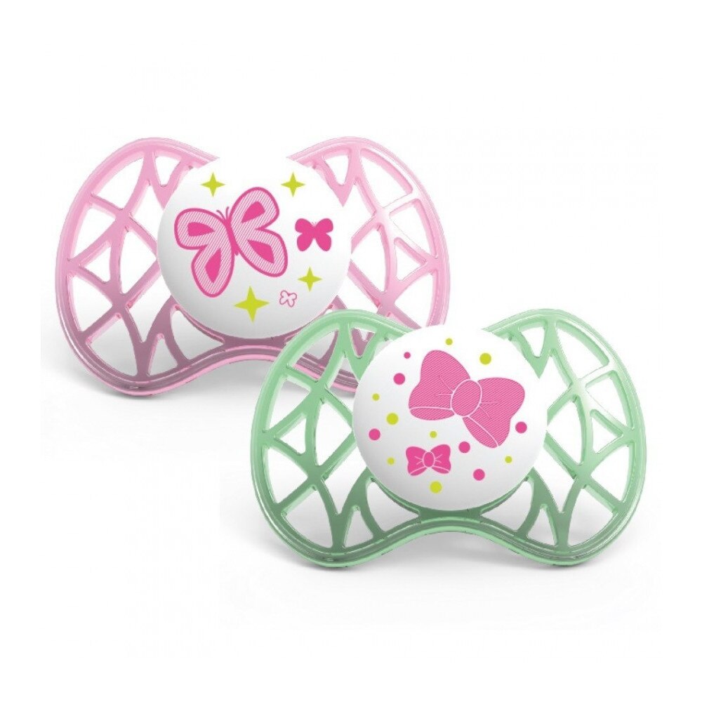 Set 2 suzete 6 luni+ - pink/green Nuvita AIR 55 - 7081