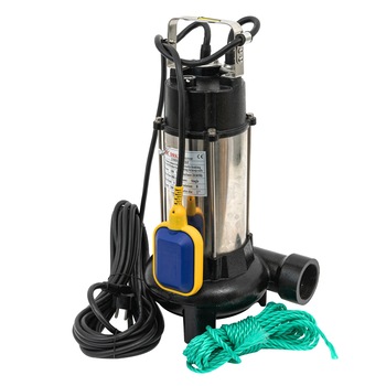 Pompa apa cu tocator DRK 1.1KW, debit 280l/min, submersibila cu flotor pentru apa murdara Pompa apa cu tocator DRK 1.1KW, debit 280l/min, submersibila cu flotor pentru apa murdara