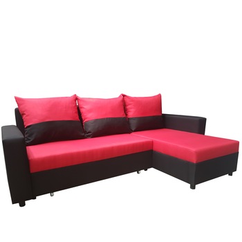 Coltar Extensibil ANES 01, Genarom, Sezut Rosu, BrateNegre, 237 x 150 x 72 cm Coltar Extensibil ANES 01, Genarom, Sezut Rosu, BrateNegre, 237 x 150 x 72 cm