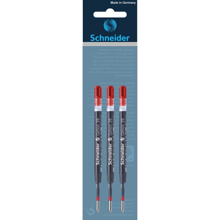 Set 3 bucati Mina Schneider Gelion M, 0.4 mm,, rosu