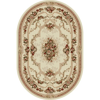 Covor Clasic, Lotos 574, Crem / Bej, Oval, 120x170 cm, 1800 gr/mp Covor Clasic, Lotos 574, Crem / Bej, Oval, 120x170 cm, 1800 gr/mp