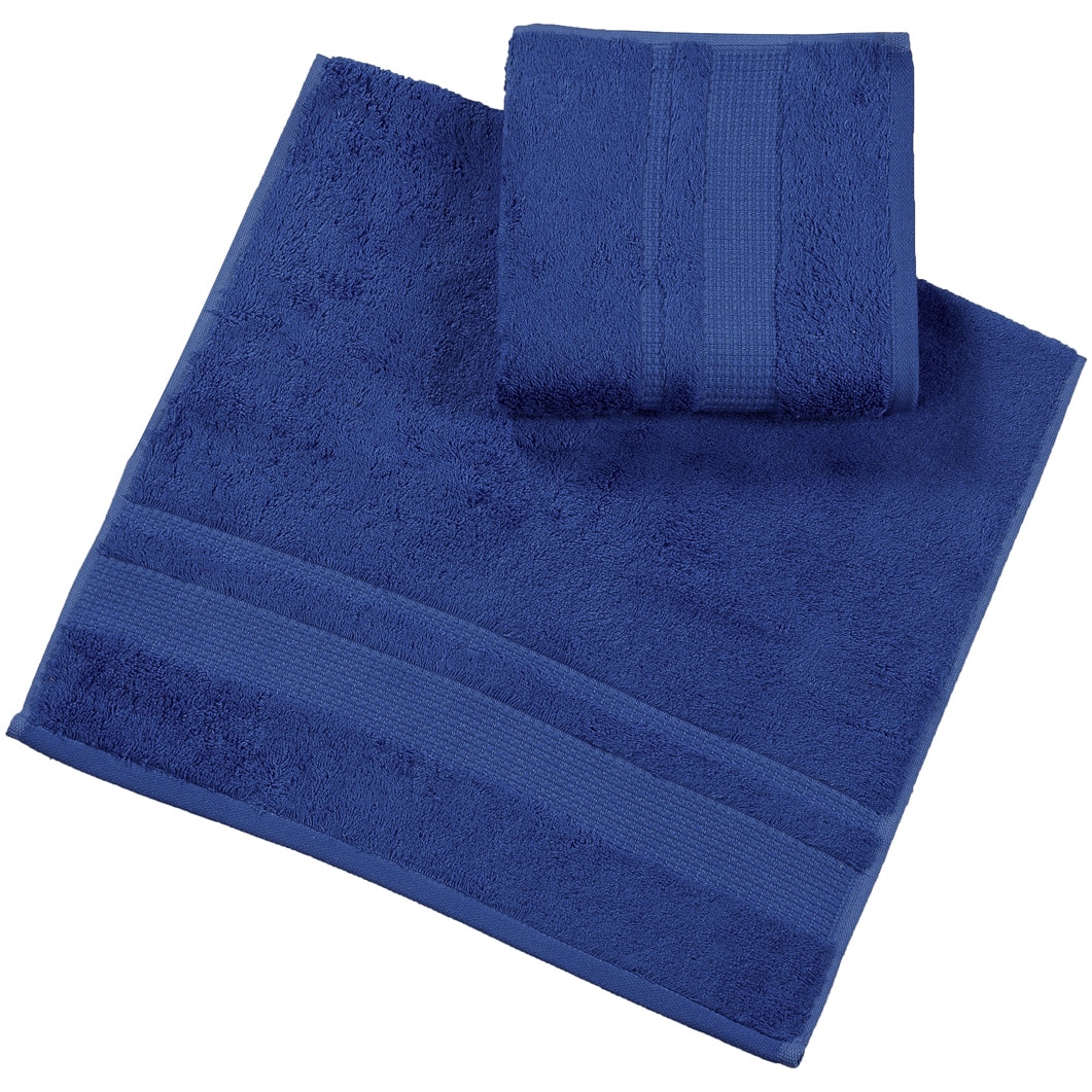 Set 2 prosoape Kring Mirific, 480 gsm, 100% fibre bambus, 2*50x90 cm, Albastru