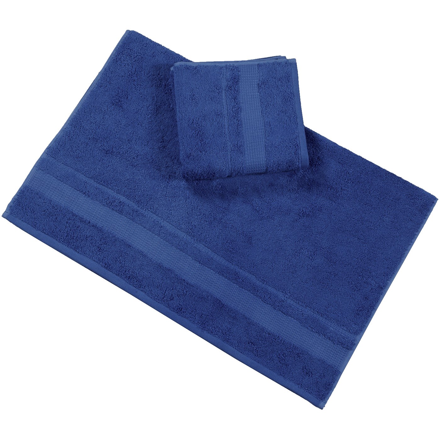 Set 2 prosoape Kring Maya, 480 gsm, 100% fibre bambus, 1*50x90 si 1*70x140 cm, Albastru