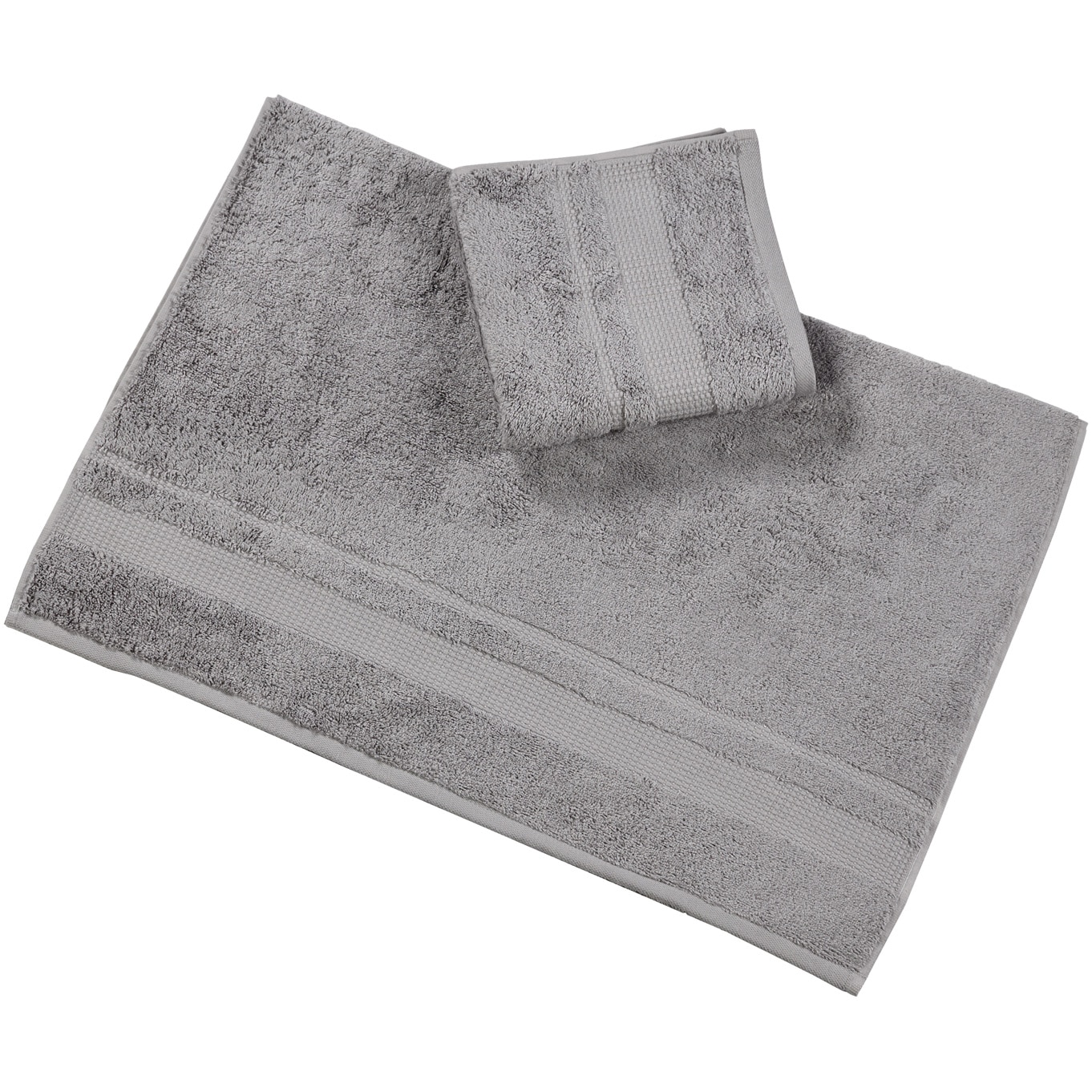 Set 2 prosoape Kring Maya, 480 gsm, 100% fibre bambus, 1*50x90 si 1*70x140 cm, Gri