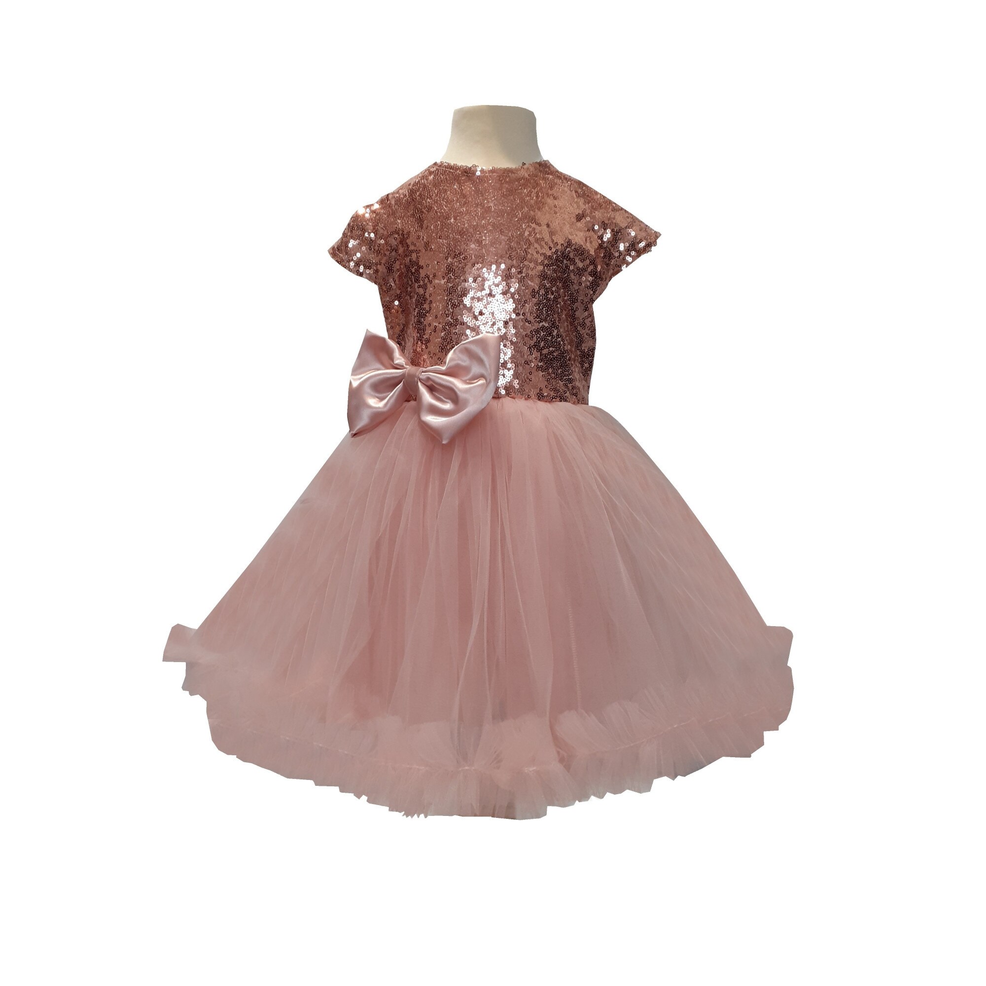 Rochie Roz Prafuit cu Paiete Princess PTK