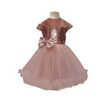 Rochie Roz Prafuit cu Paiete Princess PTK Rochie Roz Prafuit cu Paiete Princess PTK