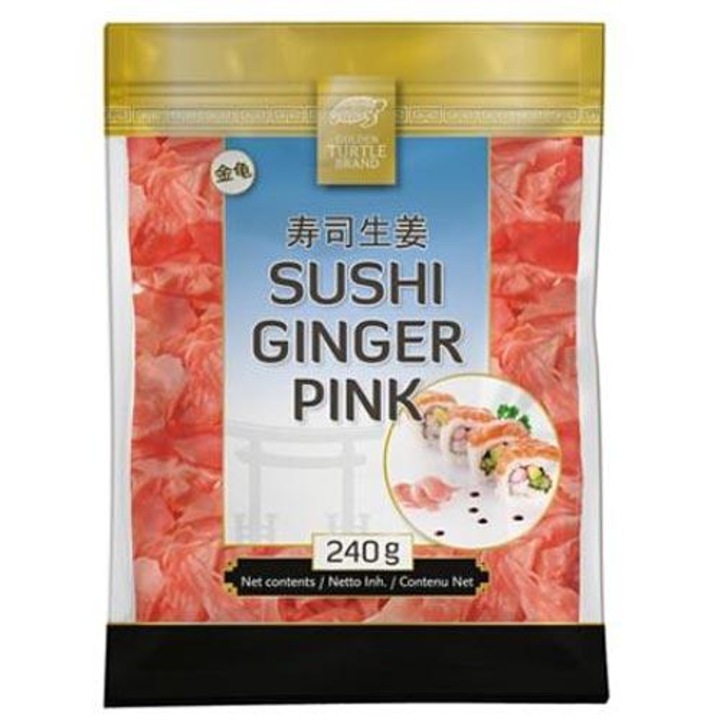 Ghimbir roz pentru sushi 240 g - Golden Turtle