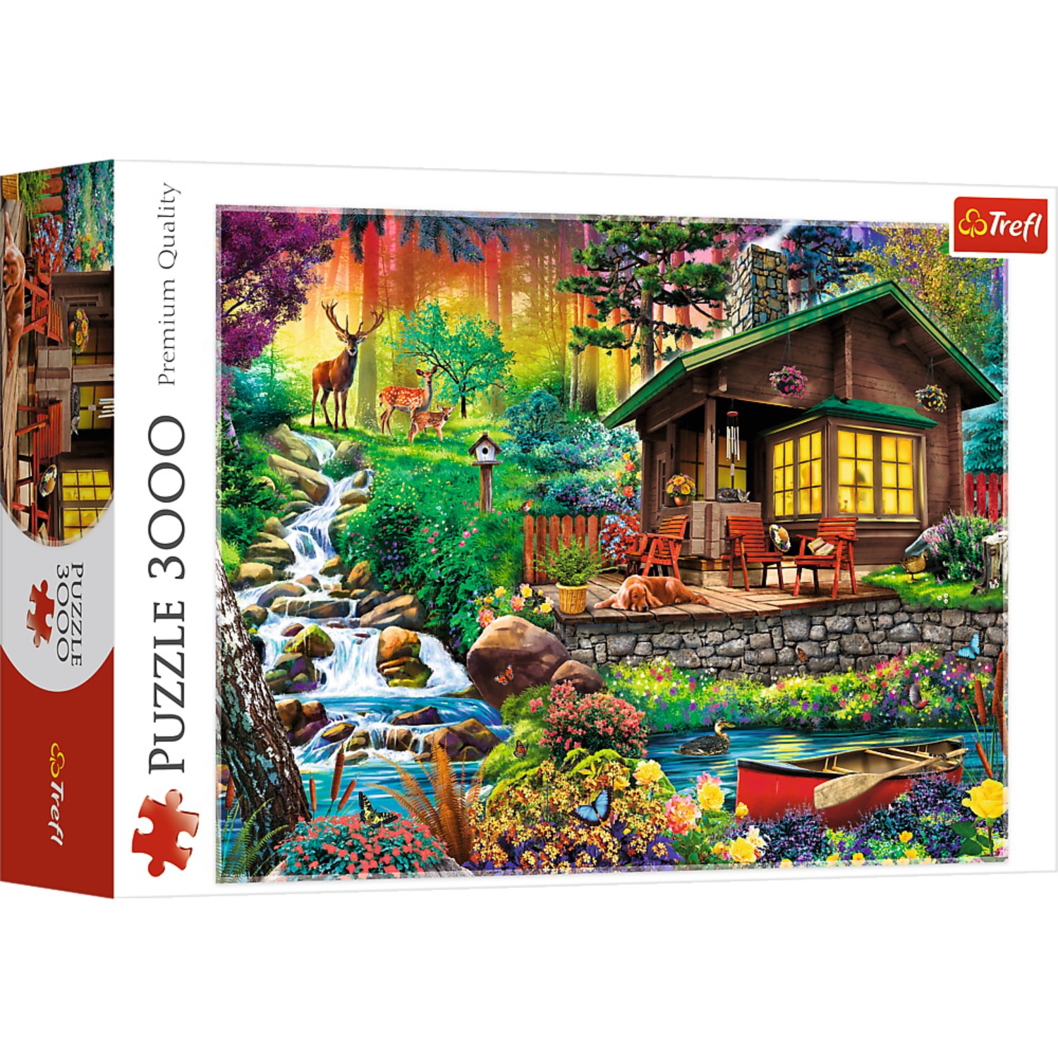 Rationalization Thanksgiving Change clothes Puzzle Trefl, Cabana din padure, 3000 piese - eMAG.ro