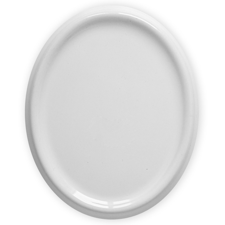 Fotoceramica, OEM, boemia cu bordura, 12,5 x14,5 cm, simpla, alb, ceramica