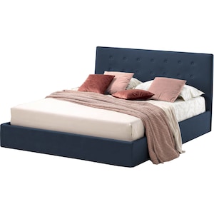 handling Moral recipe Cadru pat dormitor cu saltea, negru & alb, 140 x 200 cm, piele artificiala  - eMAG.ro