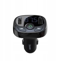 Modulator FM Auto BASEUS, Display, Incarcator 3.4A, 2x USB, Negru