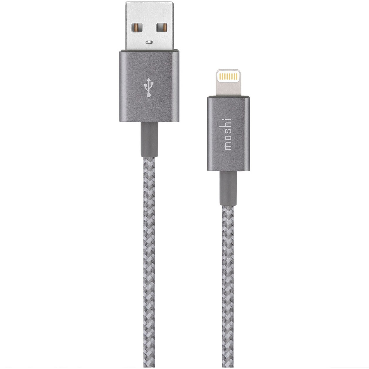 Cablu de date Moshi Integra, USB-A - Lightning, 0.25m, Titanium Gray