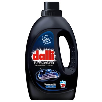 Detergent lichid pentru rufe negre sau haine inchise la culoare BLACK WASH DALLI 1,1L / 20 spalari Detergent lichid pentru rufe negre sau haine inchise la culoare BLACK WASH DALLI 1,1L / 20 spalari
