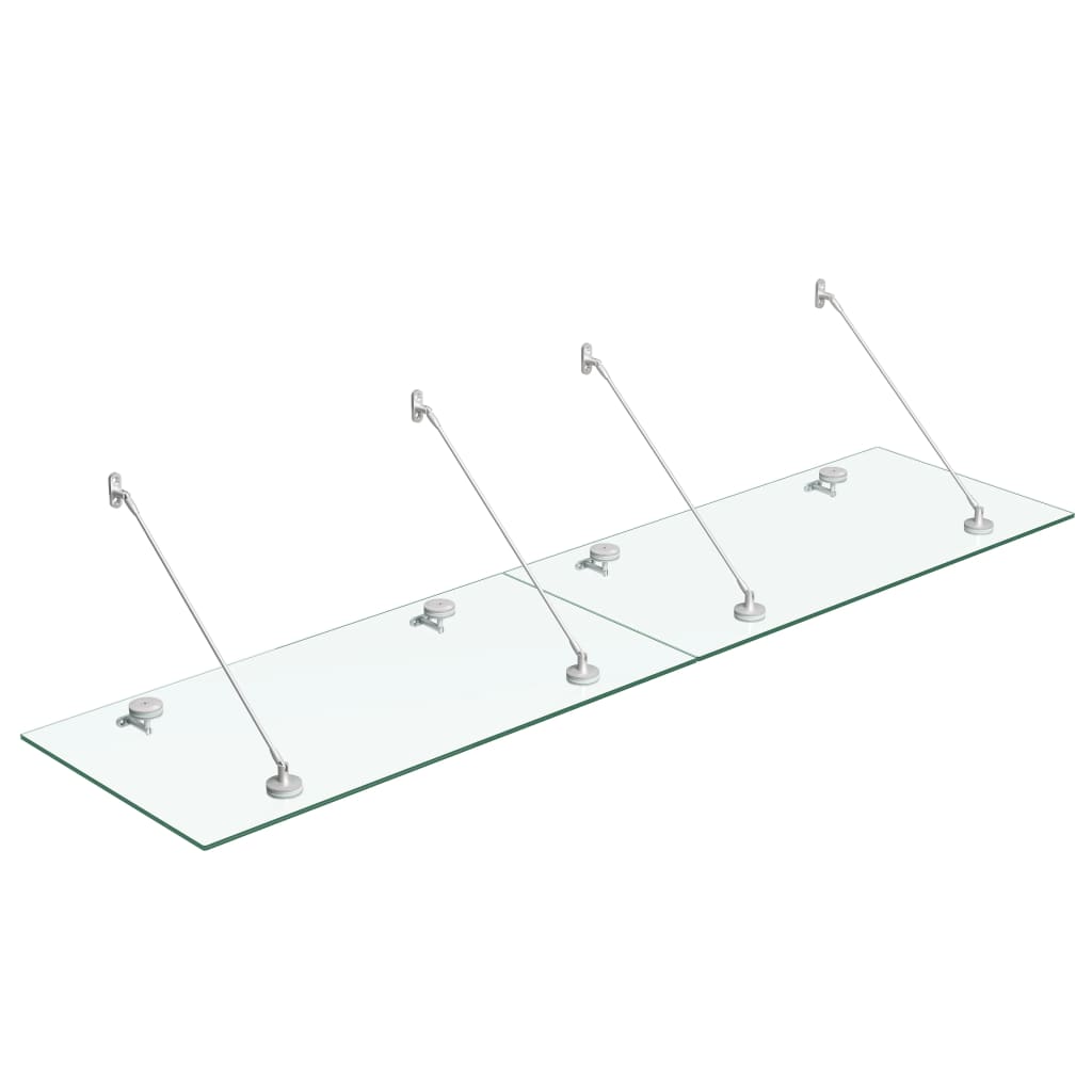 Copertina pentru usa, vidaXL, Sticla, 240 x 60 cm, Transparent