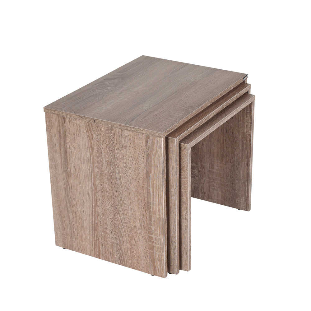 Set 3 Masute Cafea Zigon Adore, Latte, 55x47x40 Cm