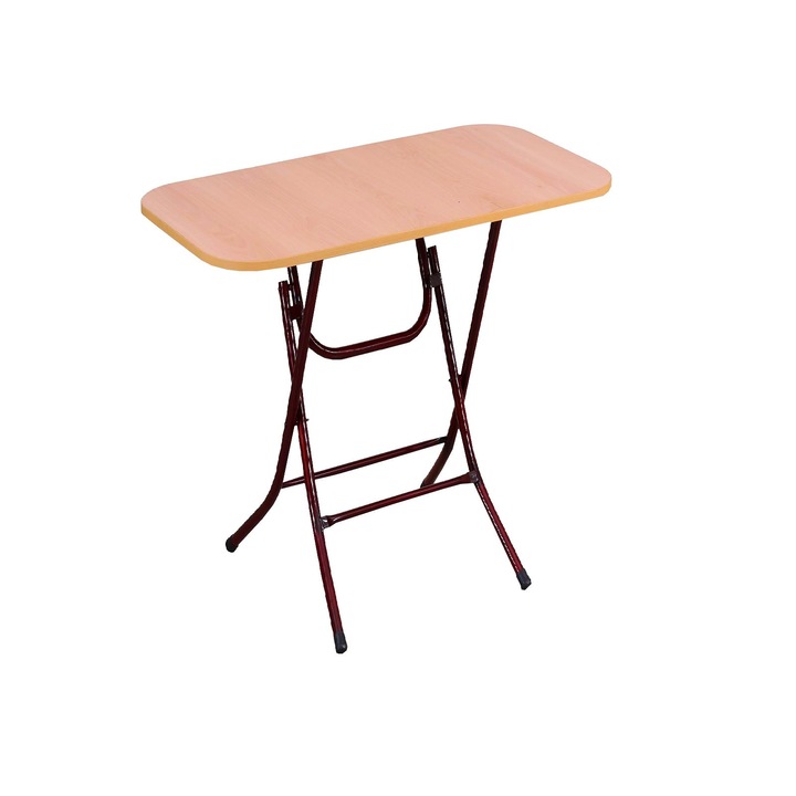 Сгъваема маса с MDF плот Harlem® Suntalem, 70X120X72 сантиметра, Плот 18 мм, Емайлирани крака, Сгъваема, Естествен цвят