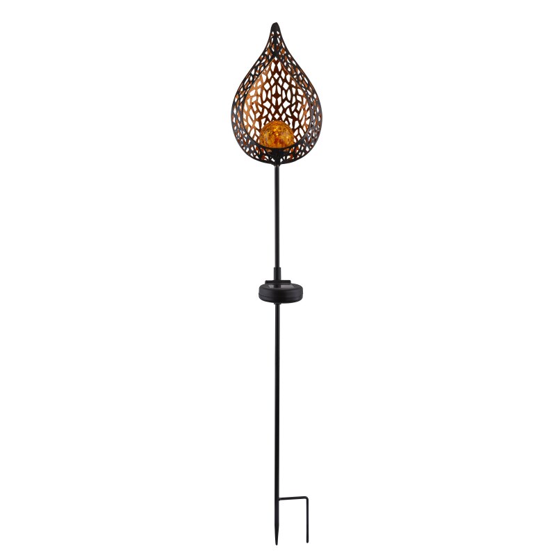 Lampa solara decorativa, Globo Lighting, tip flacara, suport fixare in pamant, protectie IP44, baterie 300mAh