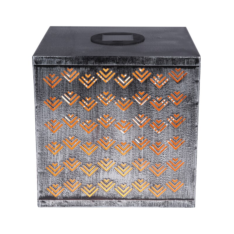 Lampa solara forma cub, Globo Lighting, LED 0.12W, acumulator 300mAh, protectie IP44, argintie