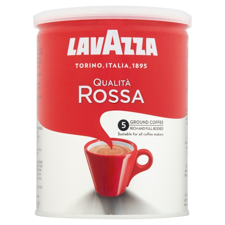 Lavazza Rossa őrölt kávé, fémdobozos, 250 g