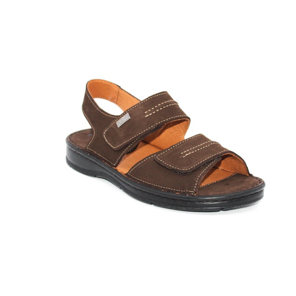 Sandale barbati Comfort din piele naturala nabuc -5775/M, Maro