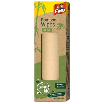Lavete in rola din bambus, Fino Green Life, 35 buc Lavete in rola din bambus, Fino Green Life, 35 buc