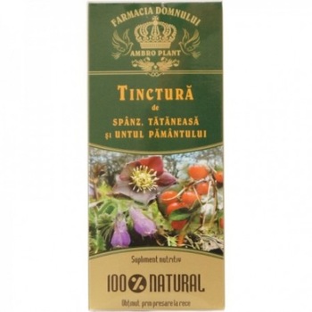 Tinctura de spanz, tataneasa si untul pamantului, Ambro plant, 500 ml Tinctura de spanz, tataneasa si untul pamantului, Ambro plant, 500 ml