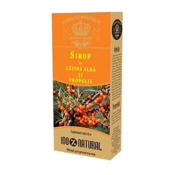 Sirop de catina alba si propolis, Ambro Plant, 200 ml Sirop de catina alba si propolis, Ambro Plant, 200 ml