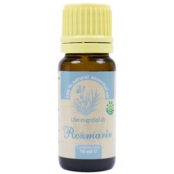 Ulei esential de Rozmarin (Rosmarinus officinalis) 100 % pur fara adaos, 10 ml Ulei esential de Rozmarin (Rosmarinus officinalis) 100 % pur fara adaos, 10 ml